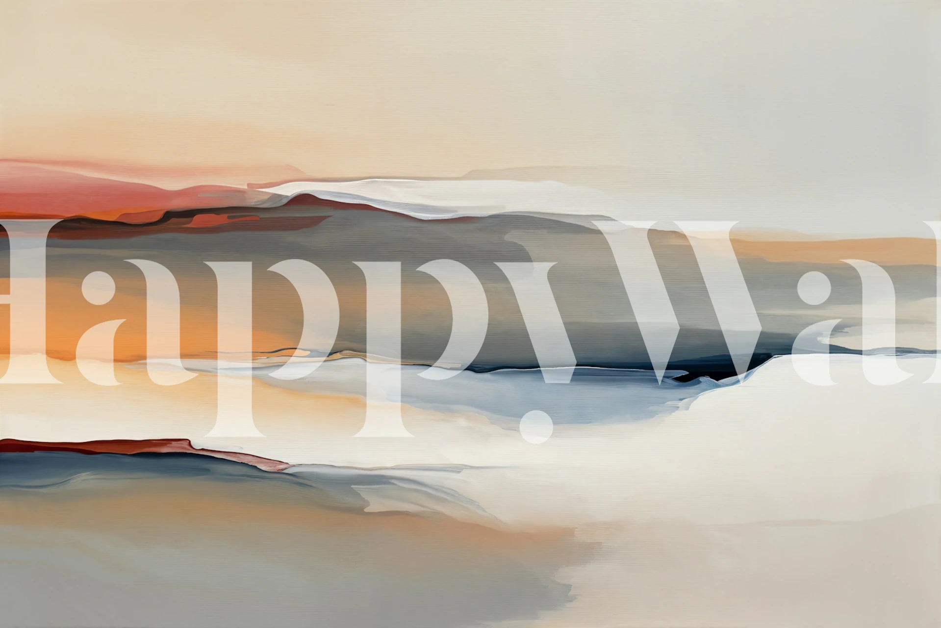 Sunset Waves Beach wallpaper in room setting