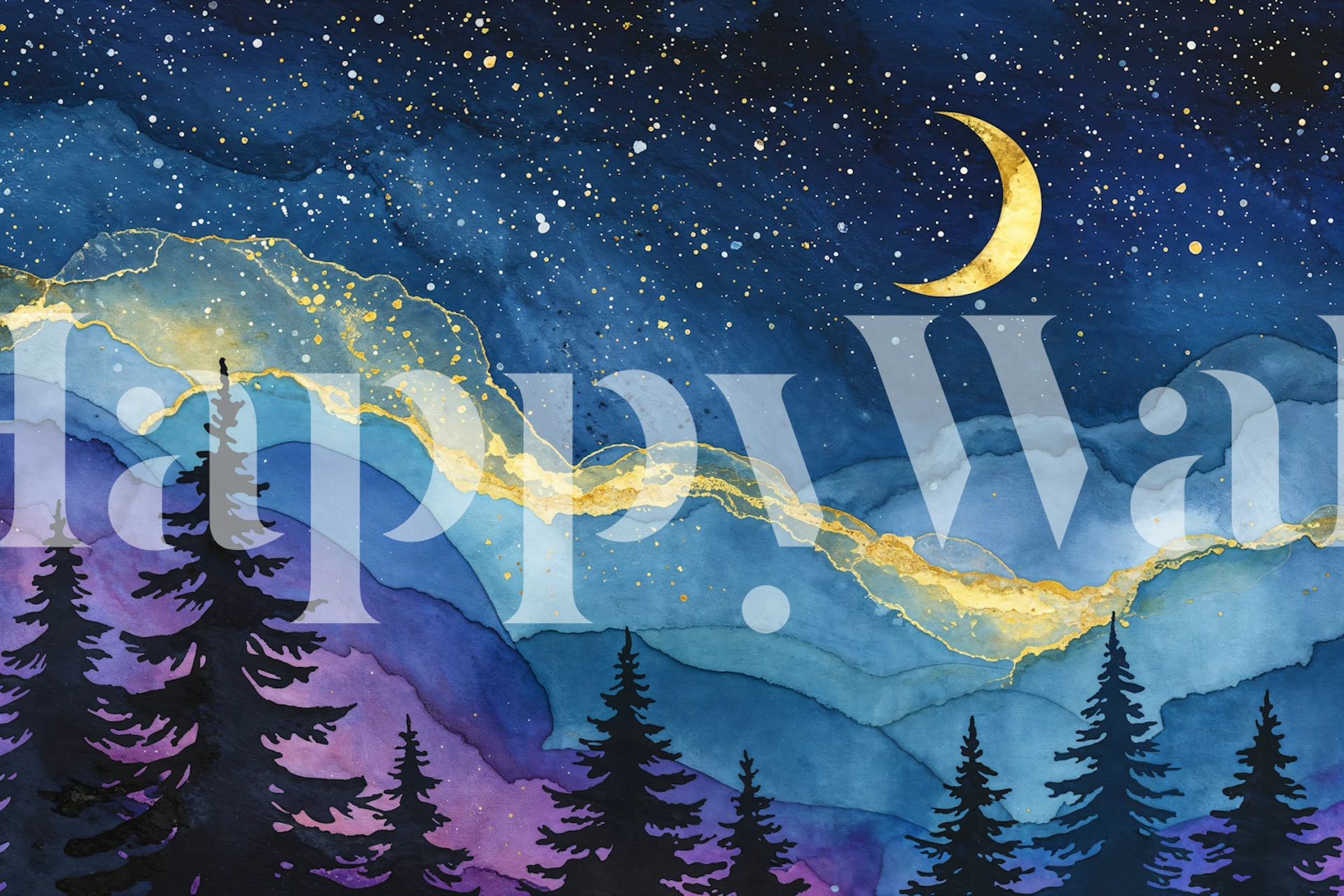 Tapeta Celestial Forest View v místnosti