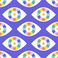Rainbow Eyes Pattern tapet