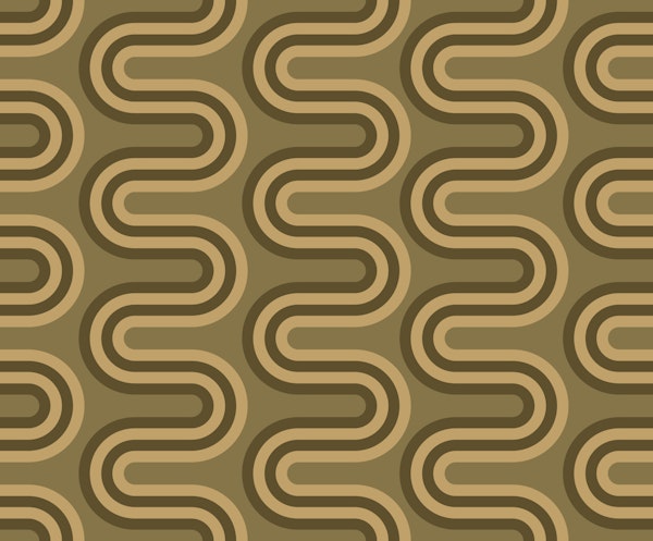 Zig-Zag Curved Stripes  L – Brown & Beige