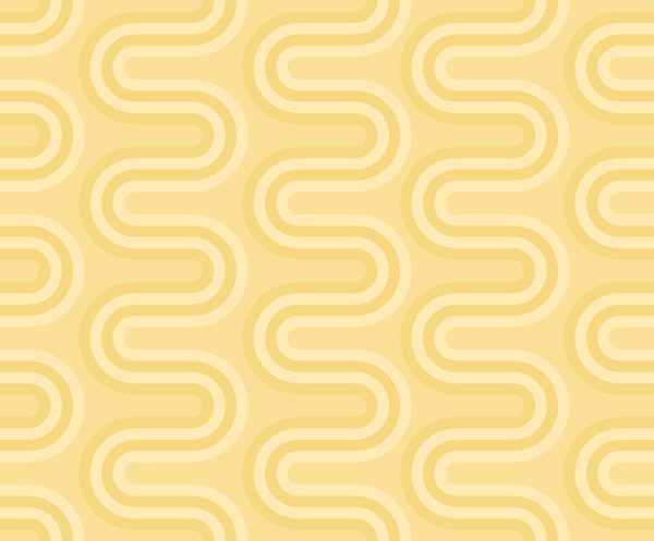 Zig-Zag Curved Stripes L – Butter Yellow