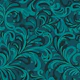 Bohemian jewel flourish monochrome teal