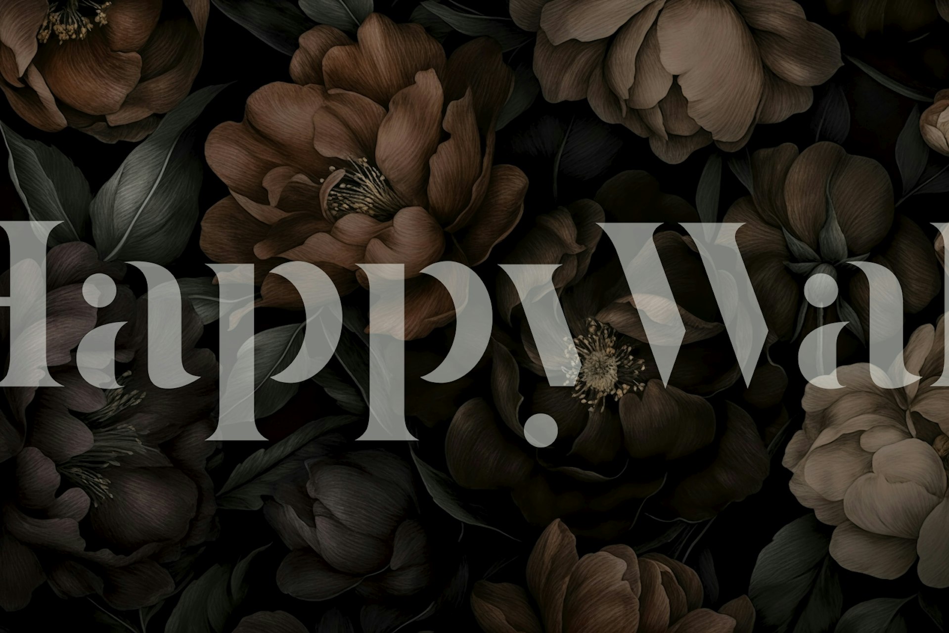 Papel de parede Nocturnal Gothic Garden em um quarto