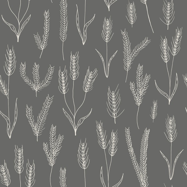 Gray and linen wheat field