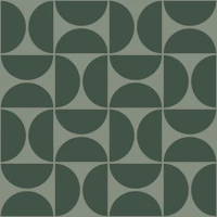 Green Geometric Harmony tapet