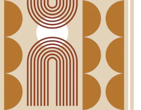 Warm Retro Design tapeet