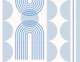 Minimalist Blue Arches