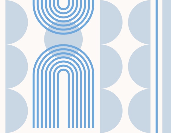 Minimalist Blue Arches