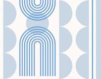 Minimalist Blue Arches tapeet
