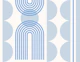 Minimalist Blue Arches
