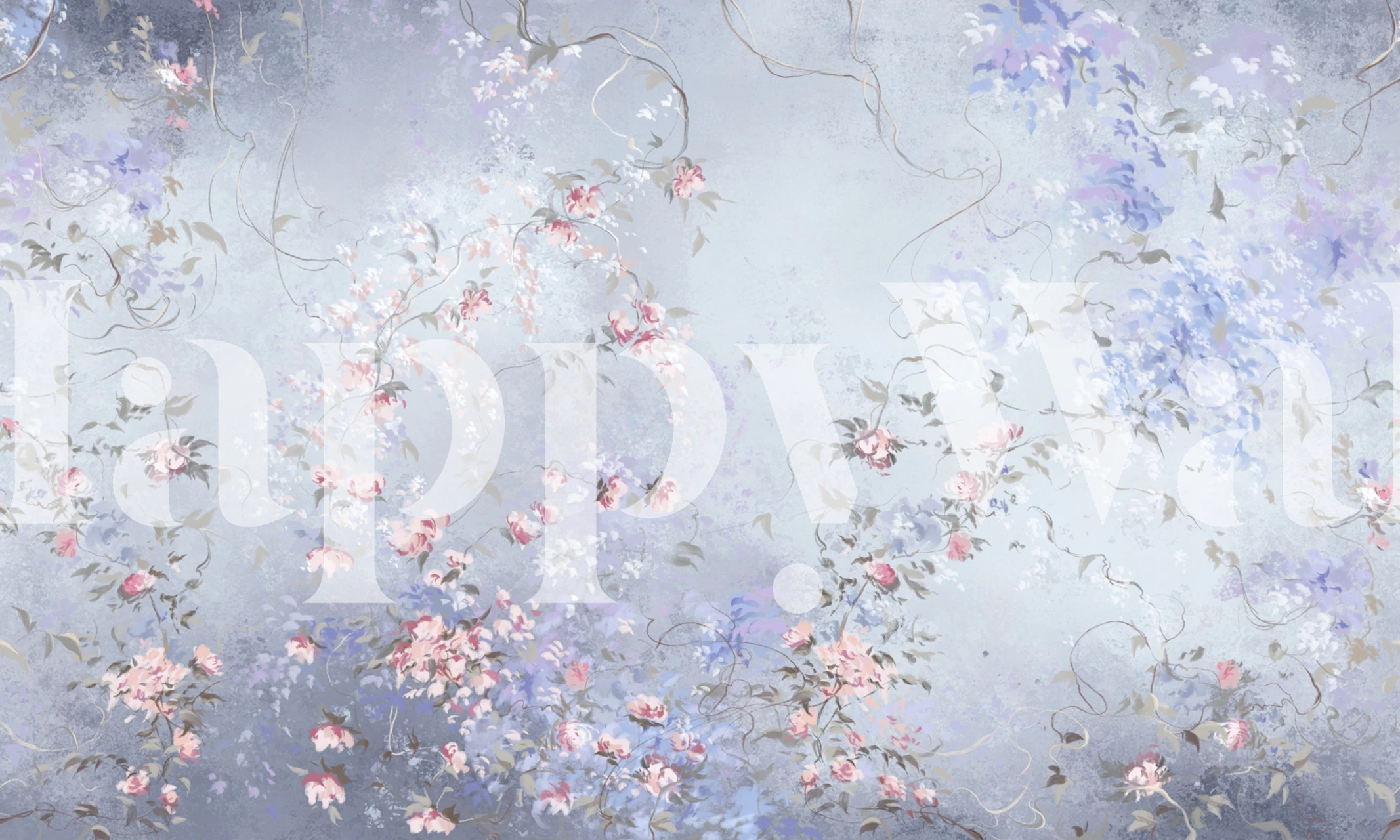 Romantic garden 2 wallpaper in a room