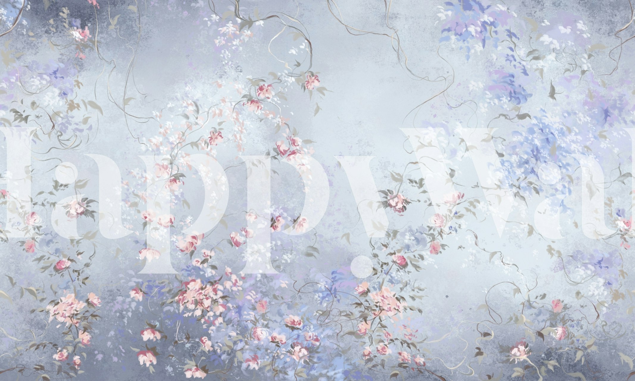 Romantic garden 2 wallpaper in a room