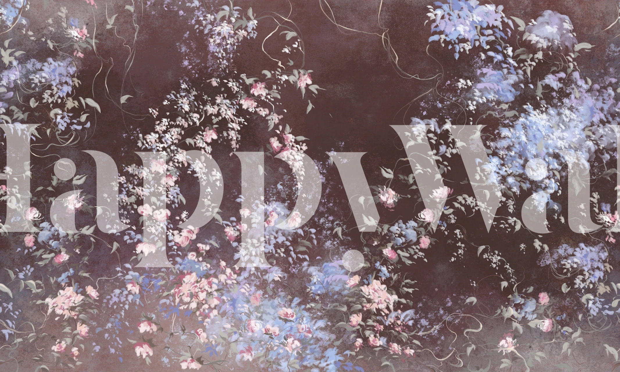 Romantic garden 5 papel pintado floral en una habitación