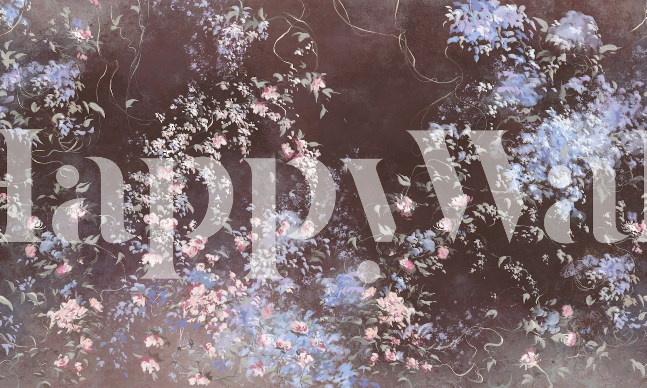 Romantic garden 5 papier peint floral dans une pièce