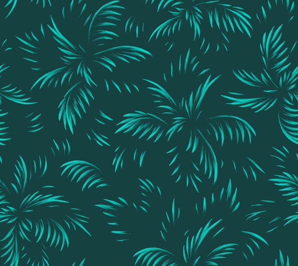 Palm Leaf Highlights - Teal
