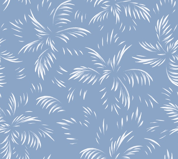 Palm Leaf Highlights - Light Blue