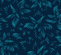 Palm Leaf Highlights - Dark Blue behang