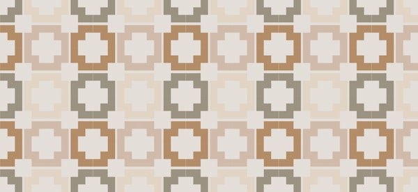 Earthy Retro Motif - Geometric Pattern