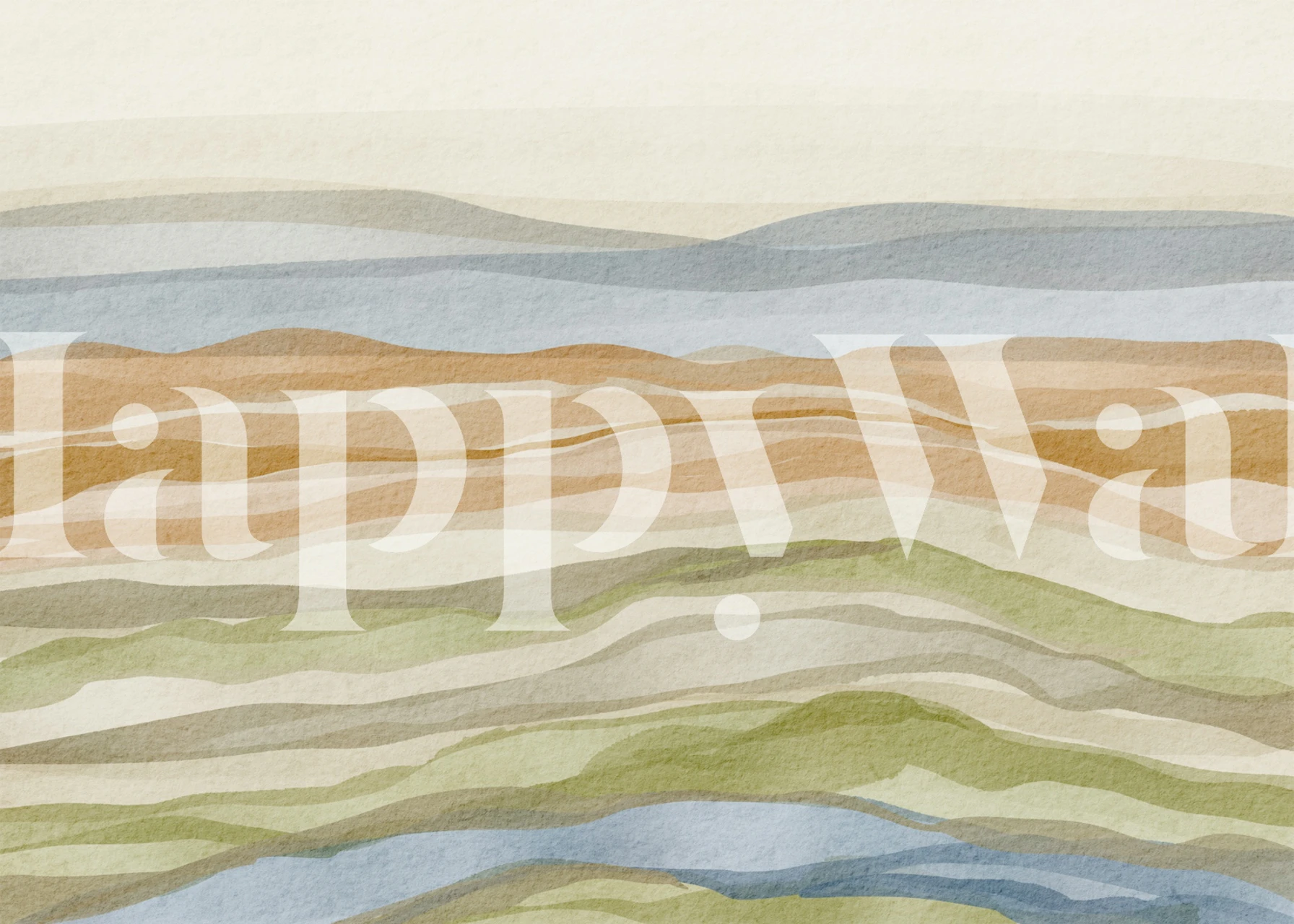 Tapeta Nature-Inspired Wavescape u sobi