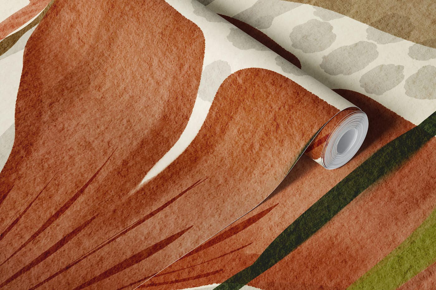 Earthy Botanical Harmony wallpaper roll
