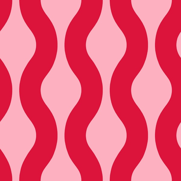 Pink and Crimson Red Modern Waves 3