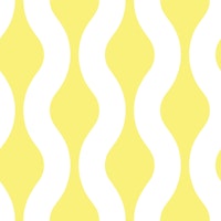 Pastel Butter Yellow Modern Waves 3B carta da parati