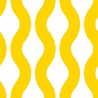 Bright Butter Yellow Modern Waves 3A papel pintado