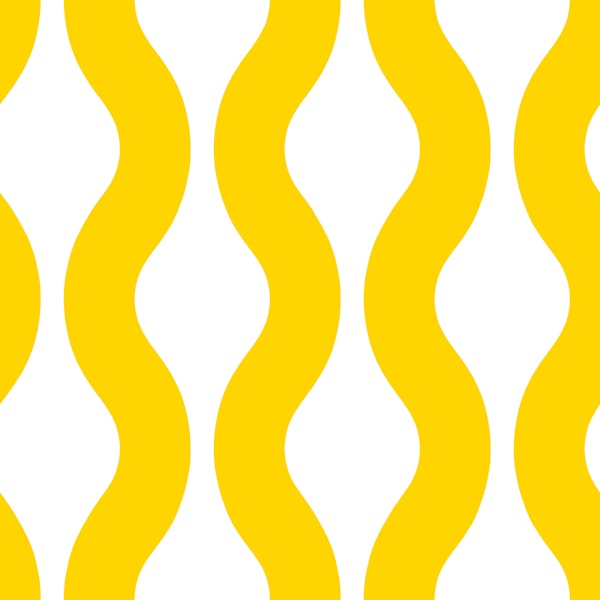 Bright Butter Yellow Modern Waves 3A