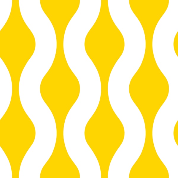 Bright Butter Yellow Modern Waves 3B