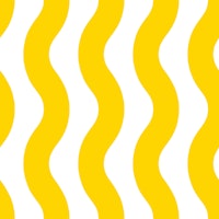 Bright Butter Yellow Modern Waves 1 tapetit