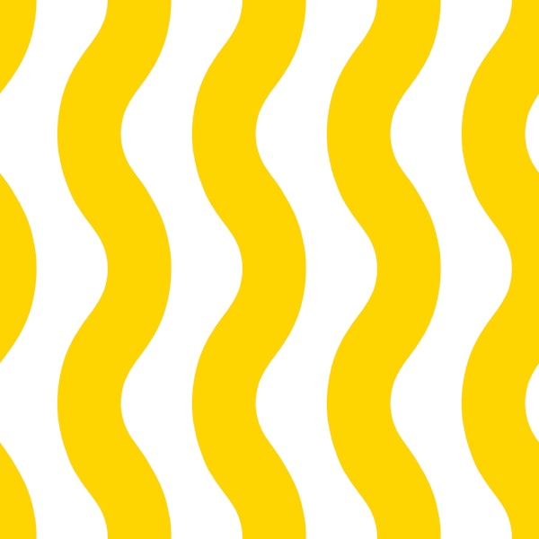 Bright Butter Yellow Modern Waves 1
