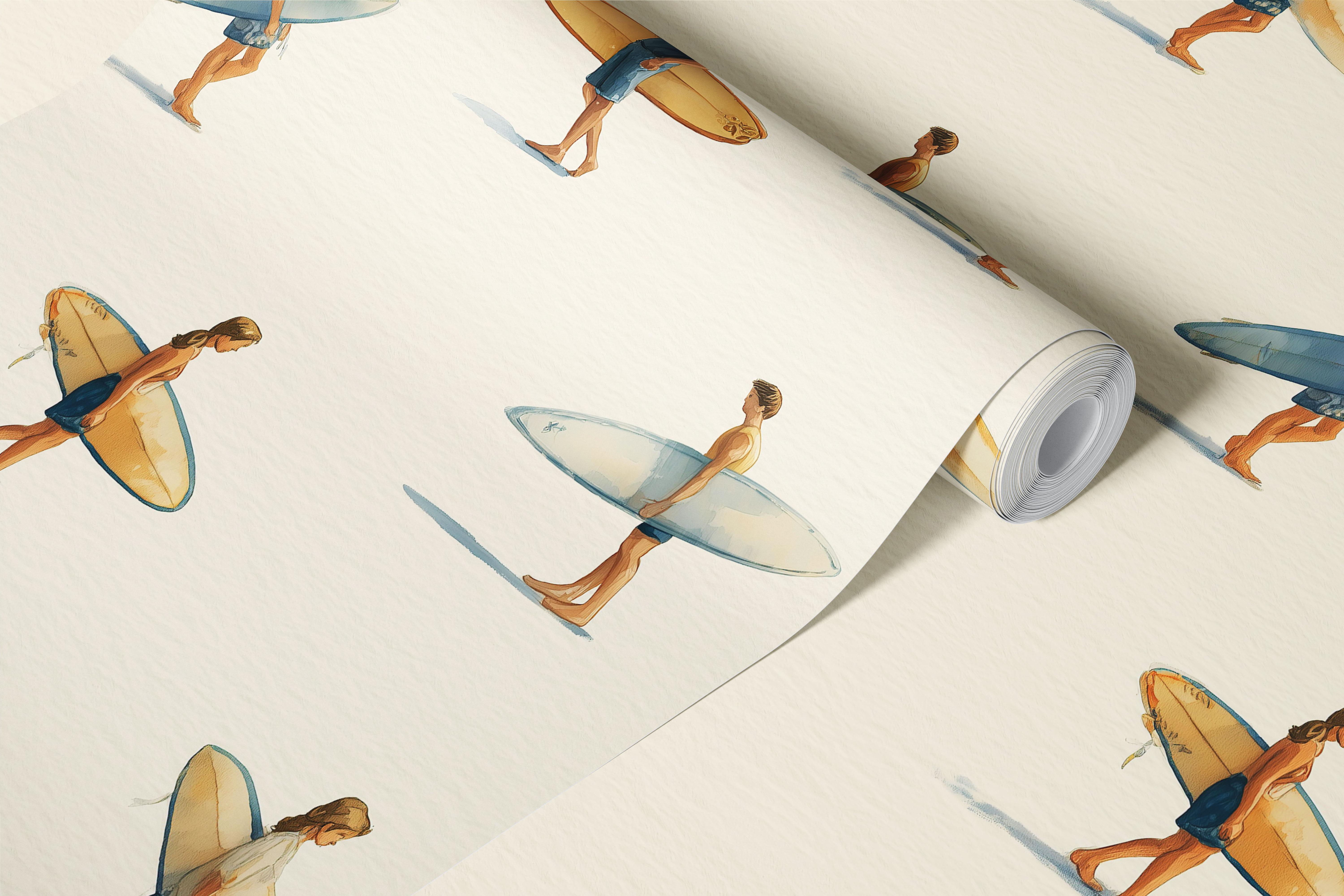 Papier peint Surfer Summer dans une pièce