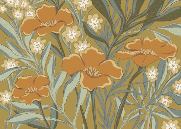 Golden Botanical Elegance