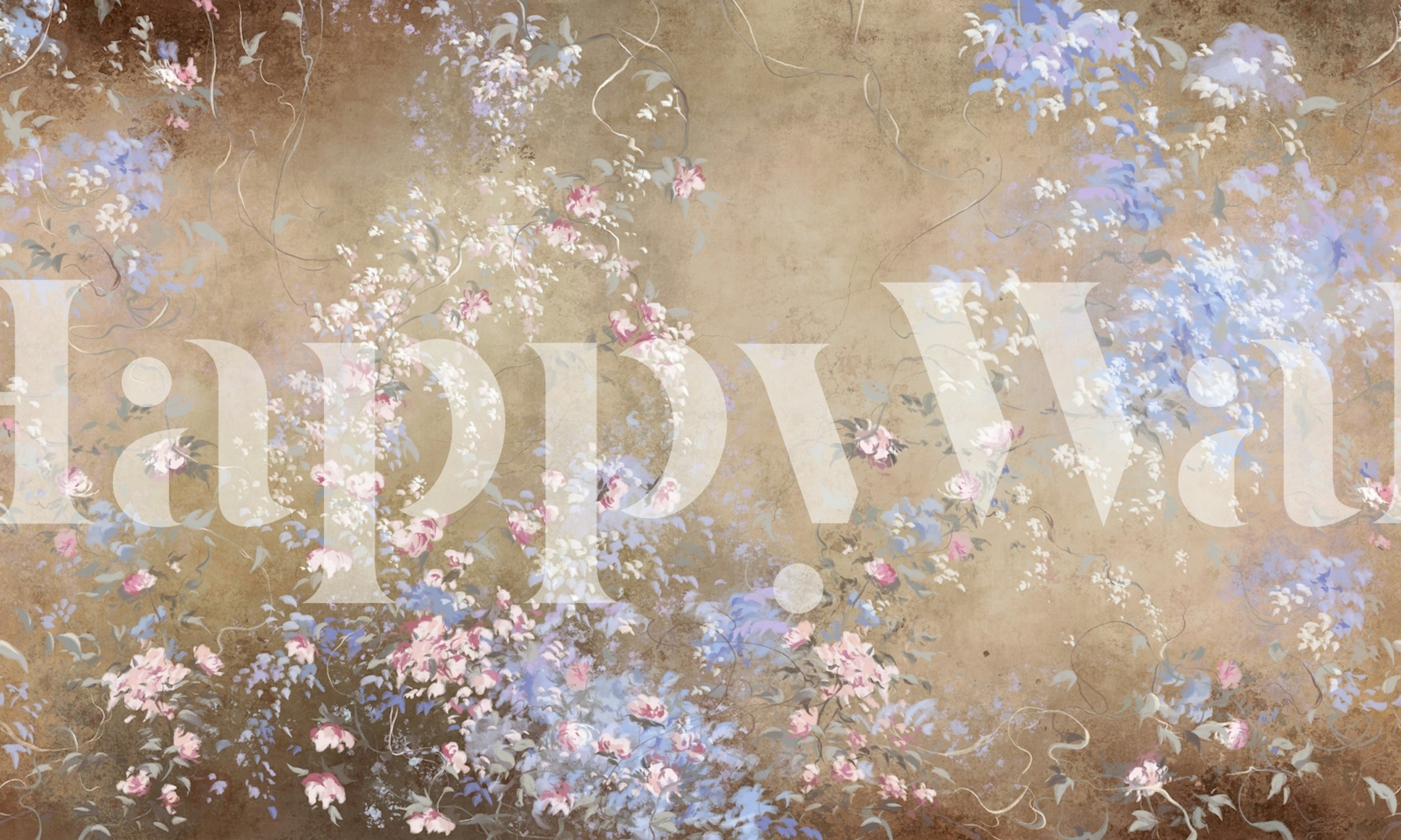 Romantic garden 6 papel de parede em um quarto