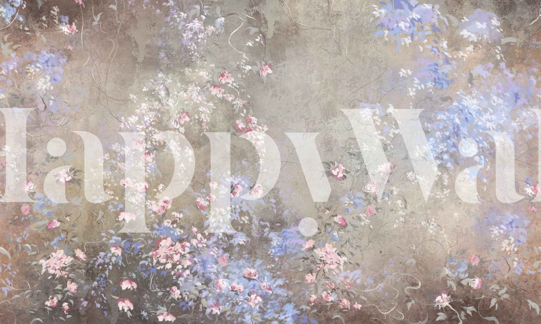 Papel pintado Romantic garden en una habitación