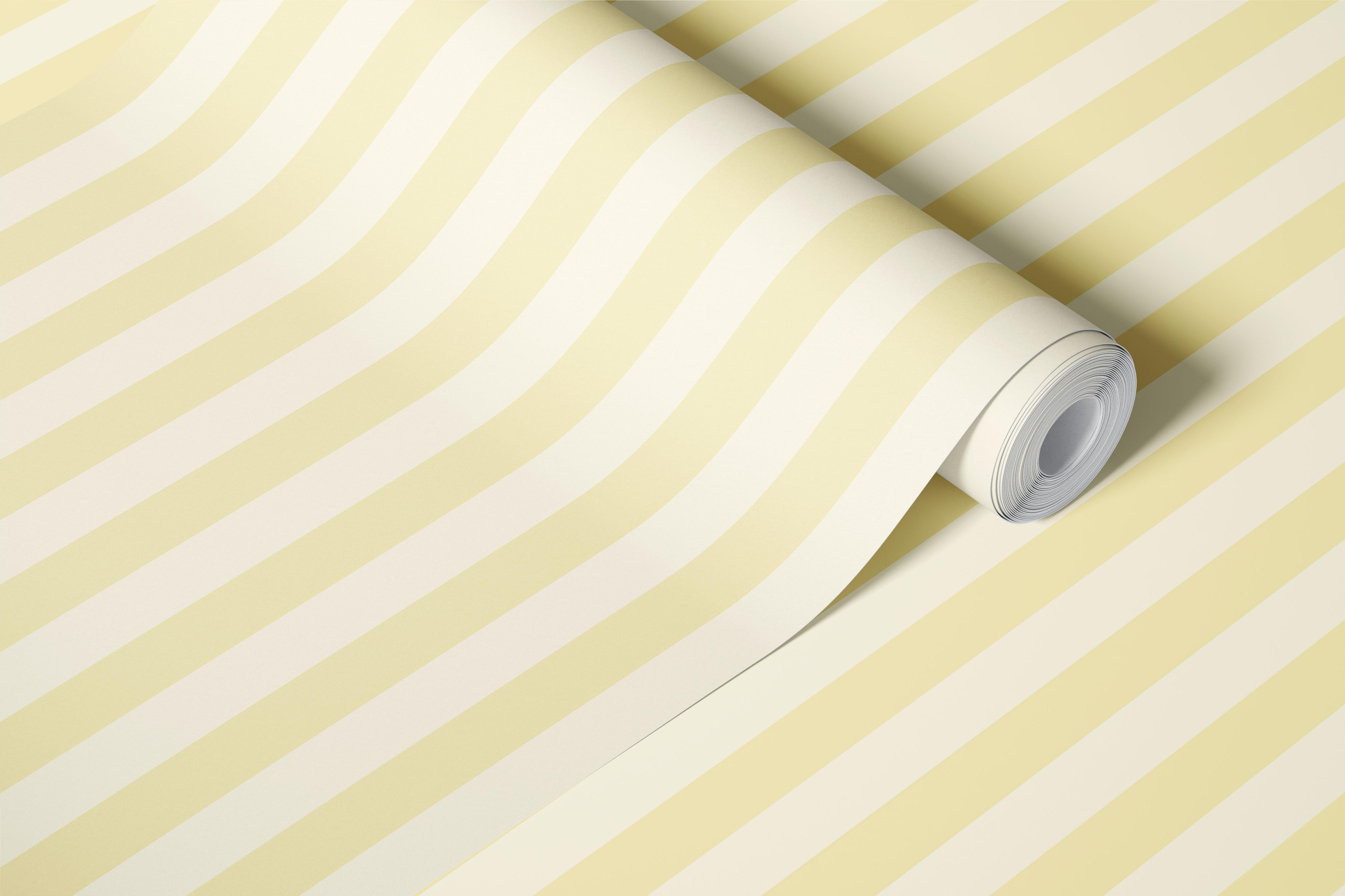 Butter yellow striped wallpaper in a simple design