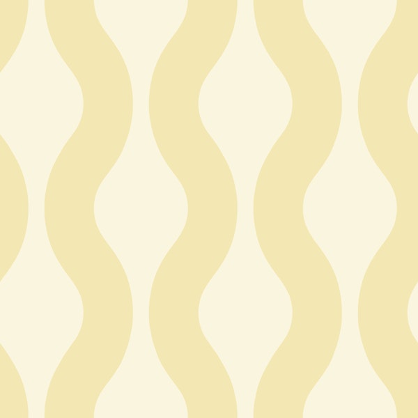 Monochrome Butter Yellow Modern Waves 3A