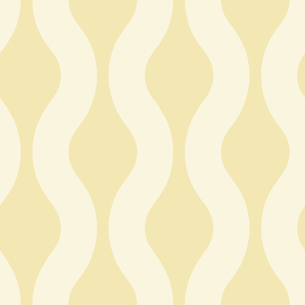 Monochrome Butter Yellow Modern Waves 3B
