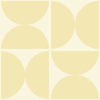 Semicircles - Monochrome Butter Yellow - Big wallpaper