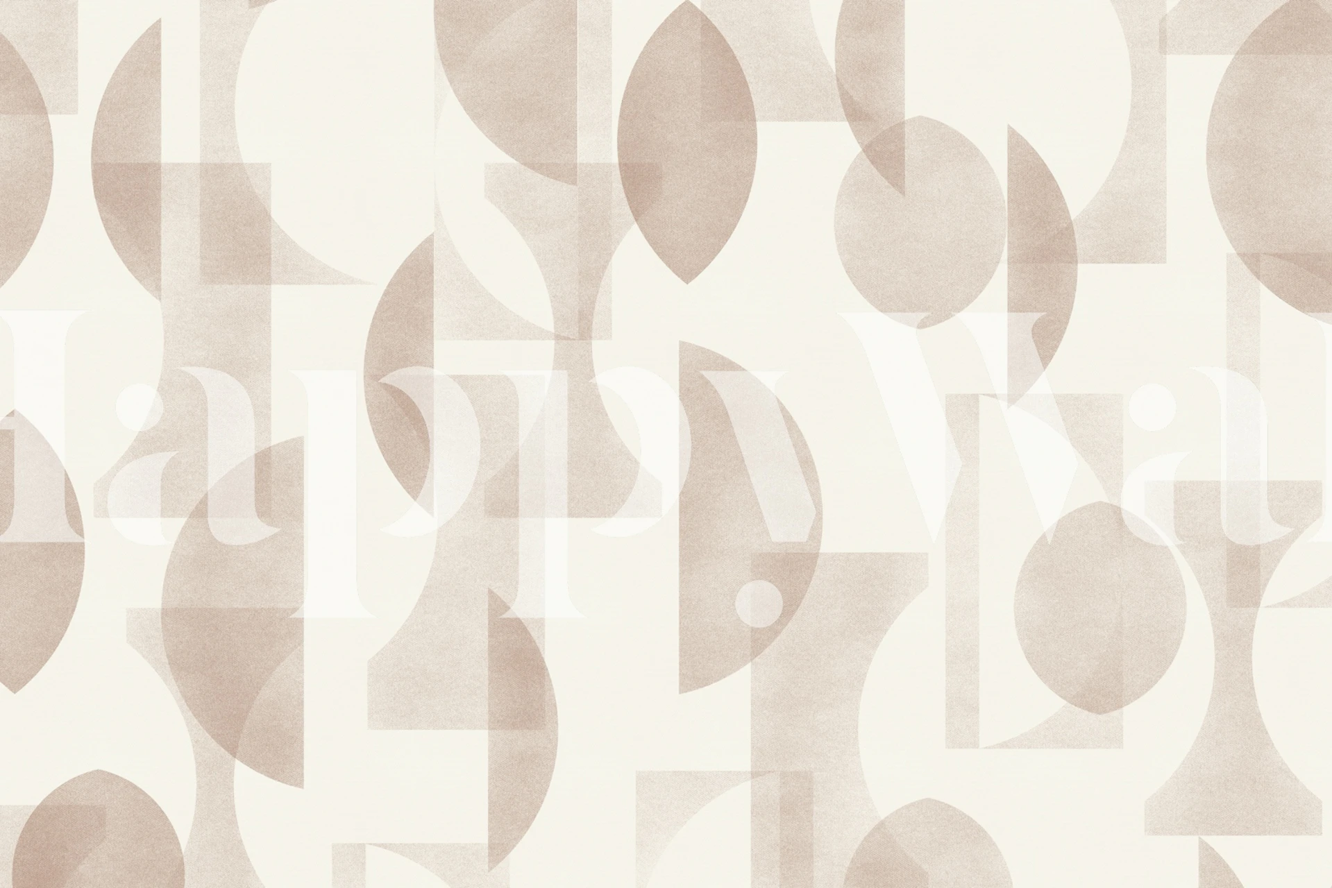 Geometric shapes in warm mocha tones wallpaper