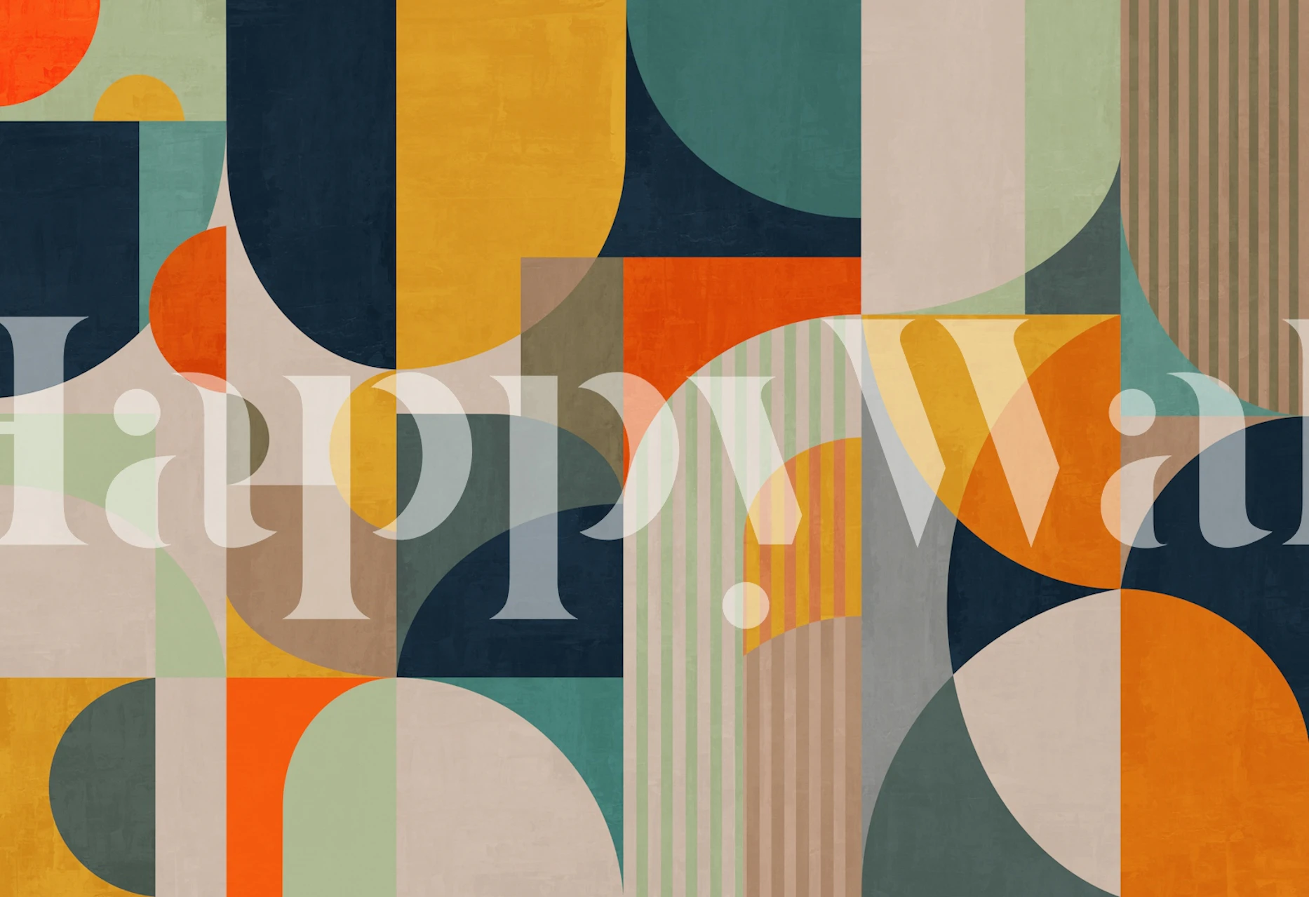 Geometric Harmony Design tapet i rummet