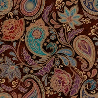 Jewel-toned Boho Paisley - Ruby tapet