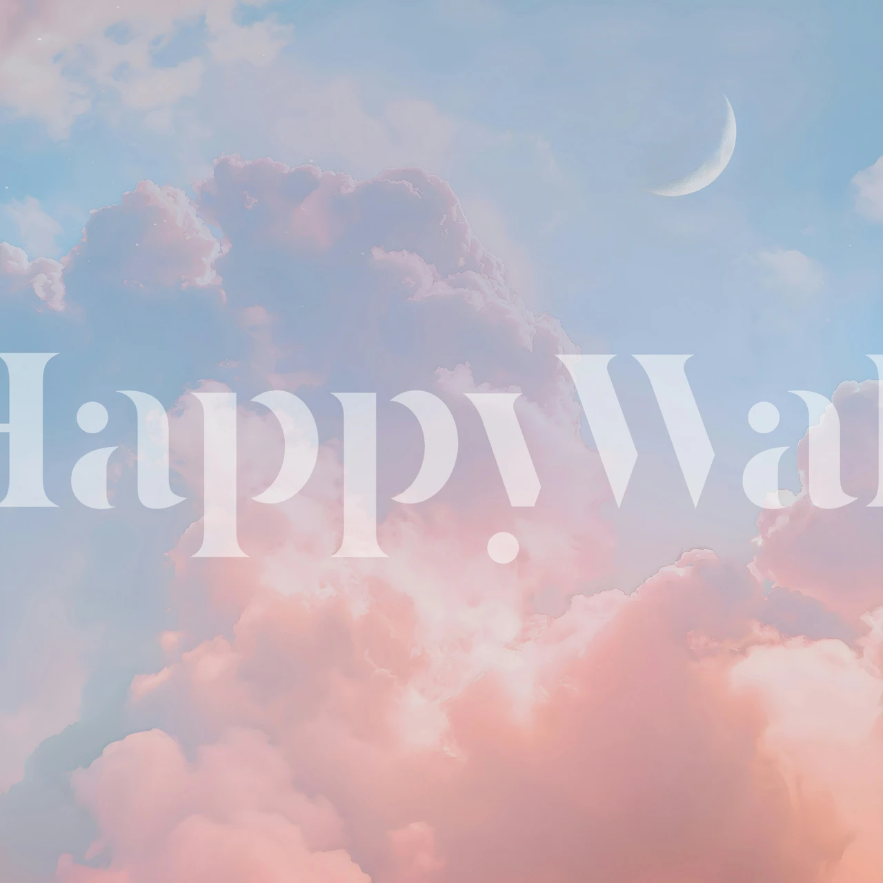 Cloudy pastel sunset sky Tapete in einem Raum