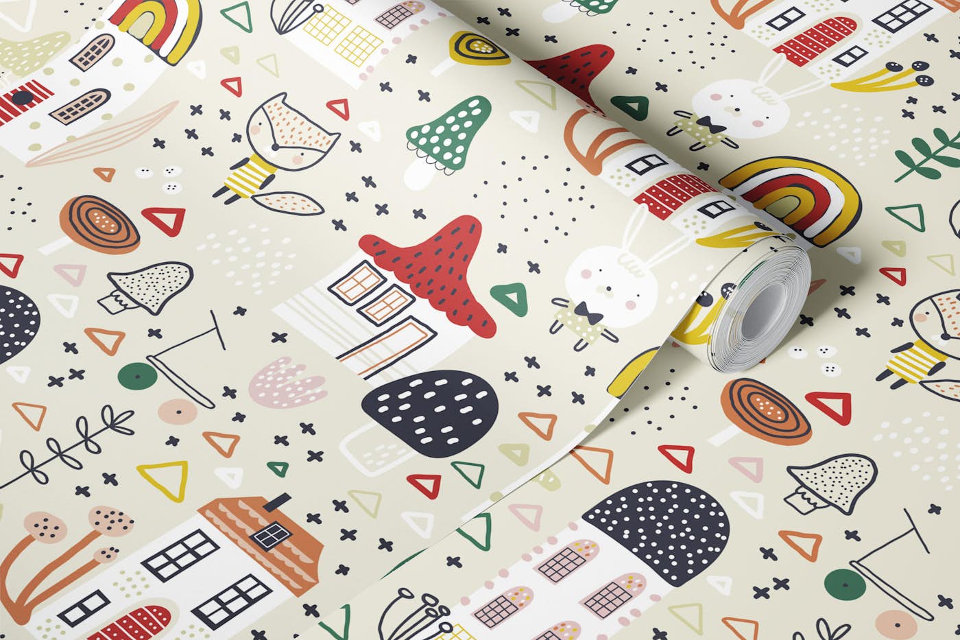 Playful Mushroom Fantasy wallpaper roll