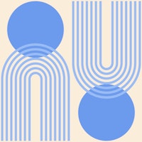 Elegant Blue Geometry tapetit