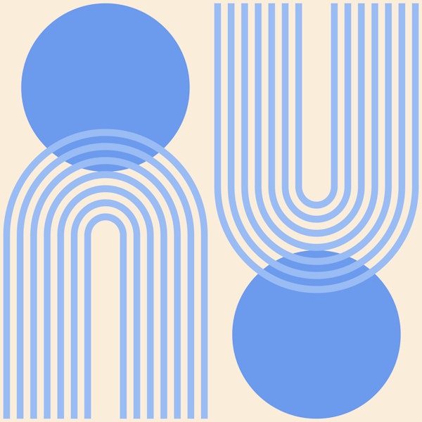 Elegant Blue Geometry