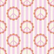 Peace Flowers Stripes Pattern