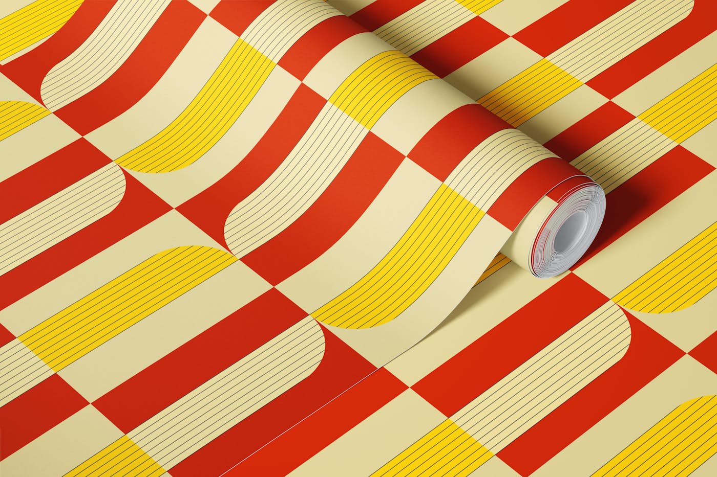 Marigold and Maple - Abstract Pattern wallpaper roll