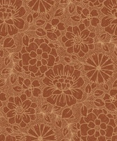Boho Floral in Earthy Autumn Rust wallpaper