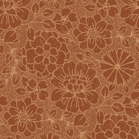 Boho Floral in Earthy Autumn Rust behang